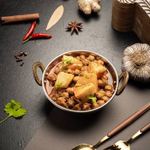 aloo chana masala dish at Indian Restaurant Brisbane Authentic Indian Food Healthy Indian Cuisine Indian Food