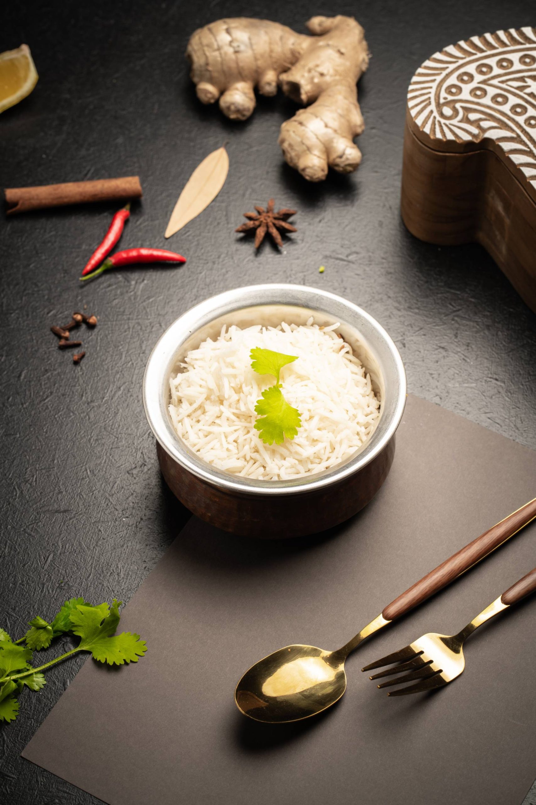 basmati steam rice at Indian Restaurant Brisbane Authentic Indian Food Healthy Indian Cuisine Indian Food