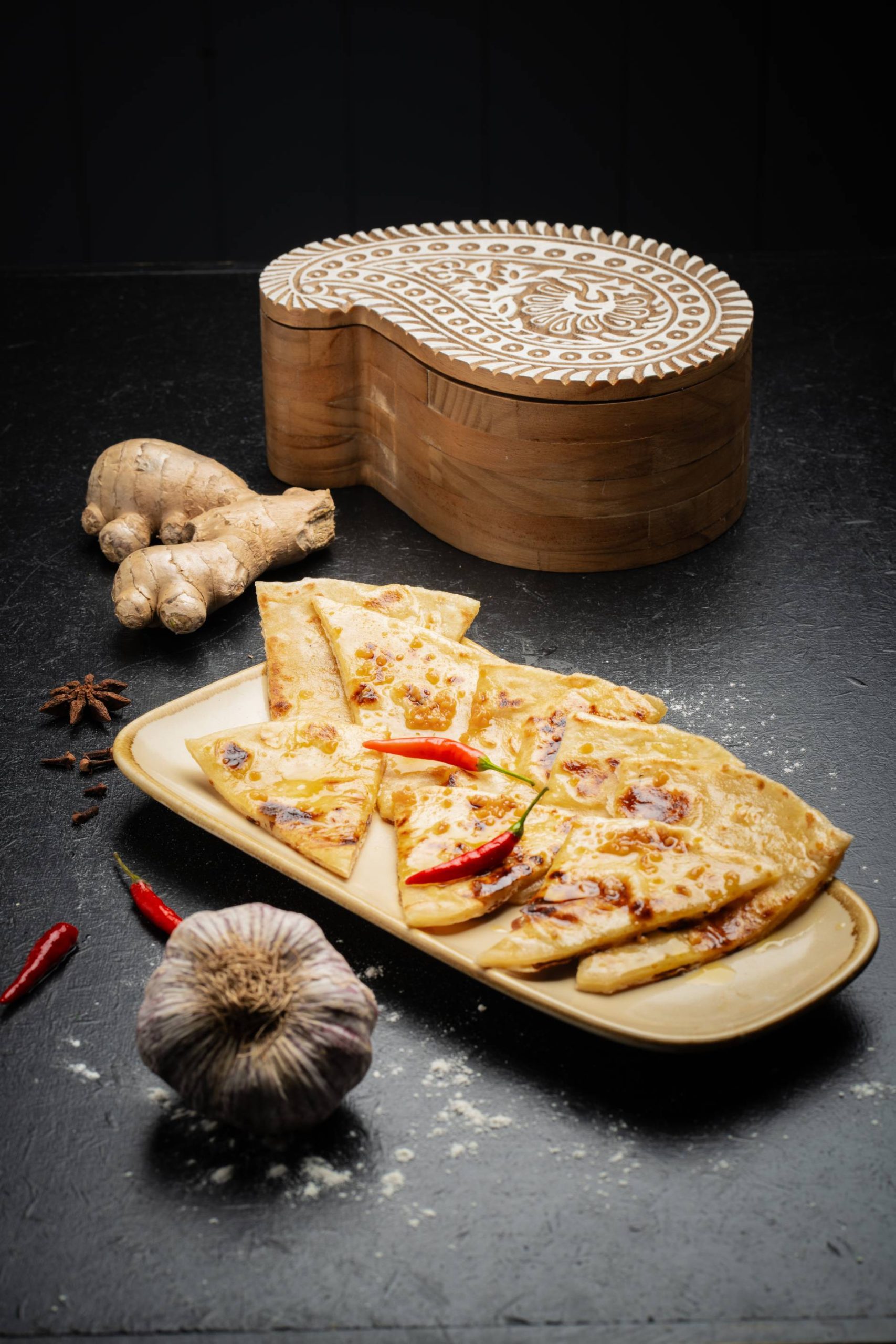 Garlic naan dish at Indian Restaurant Brisbane Authentic Indian Food Healthy Indian Cuisine Indian Food