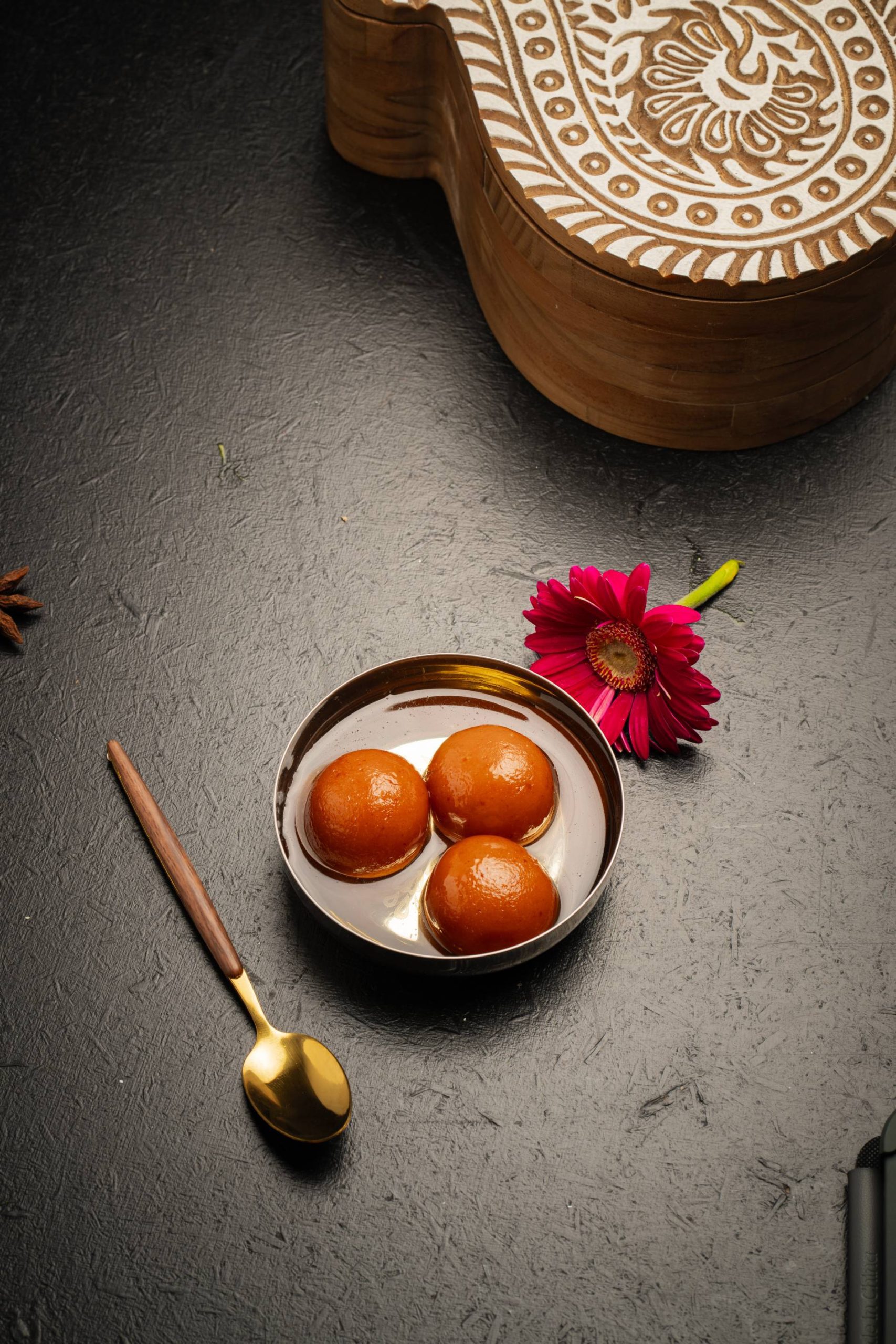 gulab jamun dish indian sweet desert at Indian Restaurant Brisbane Authentic Indian Food Healthy Indian Cuisine Indian Food