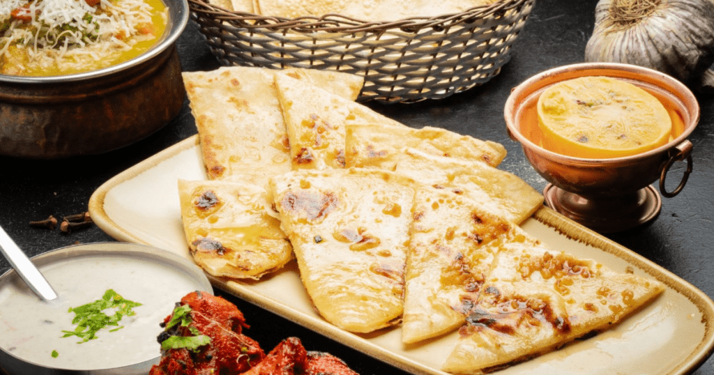Naan indian bread at Indian Restaurant Brisbane Authentic Indian Food Healthy Indian Cuisine Indian Food